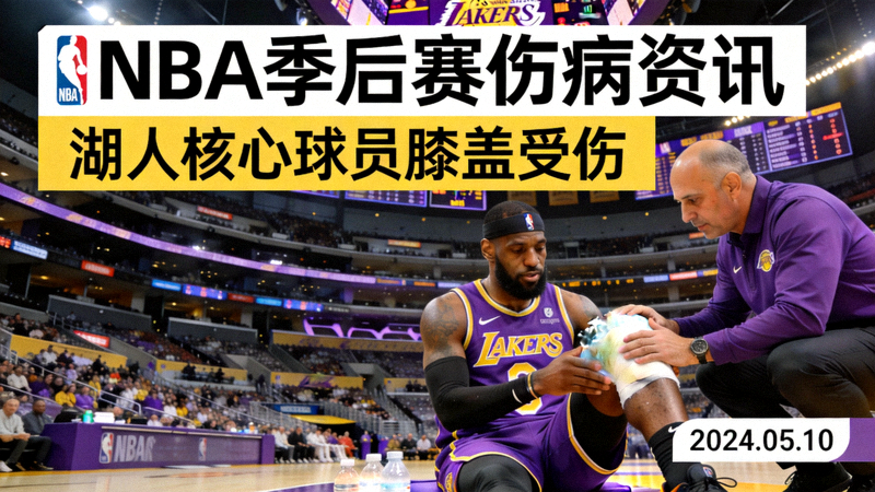NBA季后赛伤病资讯图片 - 篮球运动员在场上接受队医检查